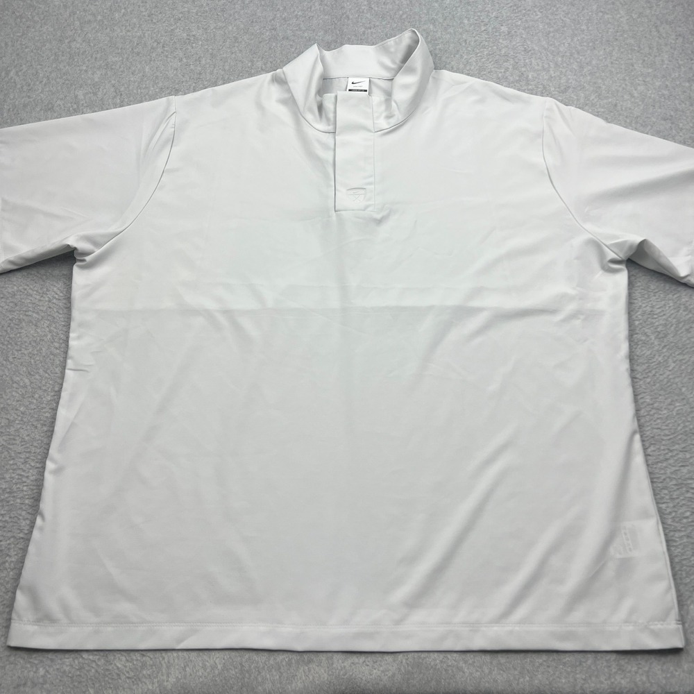 Nike Golf Windshirt Mens 4XL White Short Sleeve Dri-FIT Loose Performance IM8625